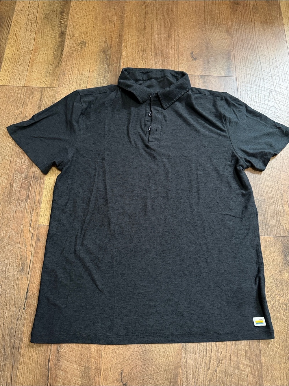 Vuori Black Short-Sleeve Polo